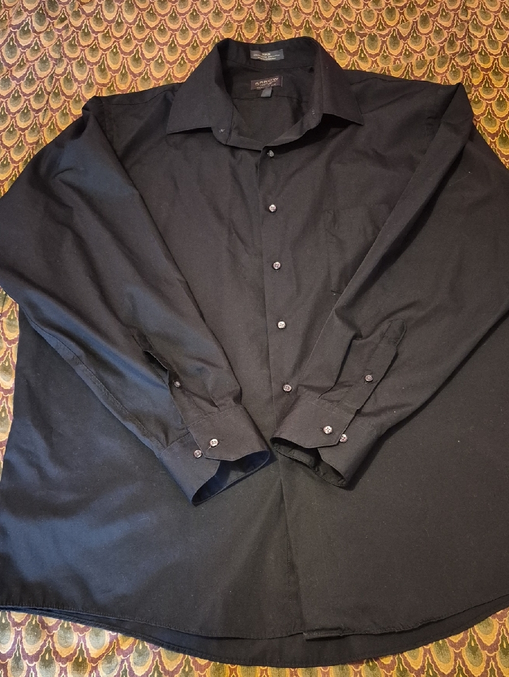 Arrow Black Long-Sleeve Dress Shirt